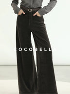 COCOBELLA Office Ready Vintage Wide Leg Rivet Pockets Natural Waist Zip Fly Women Pants