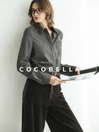 COCOBELLA Office Ready Vintage Wide Leg Rivet Pockets Natural Waist Zip Fly Women Pants
