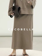COCOBELLA Oversized Drawstring Kangaroo Pocket High Neck Pullover Casual Women Sweatshirts