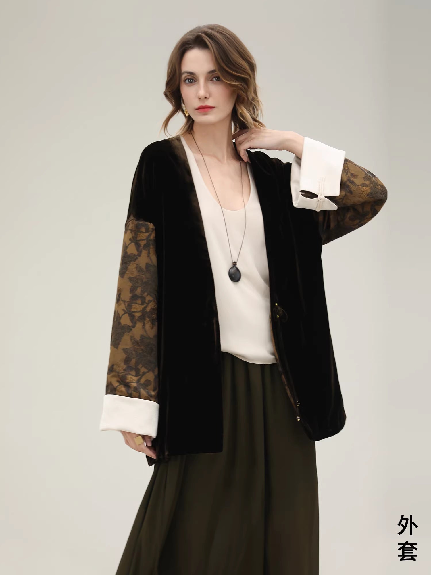 COCOBELLA_Patchwork_Button_Short_Loose_Office_Stand_Collar_Women_Padded_Jackets_MISSTT