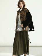 COCOBELLA Patchwork Button Short Loose Office Stand Collar Women Padded Jackets