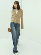 COCOBELLA Patchwork Denim Straight Leg Natural Waist Zipper Fly Women Jeans Pants
