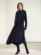 COCOBELLA_Patchwork_Knit_Set_Elegant_Relaxed_Fit_Women_Pullover_Collar_Sweater_MISSTT