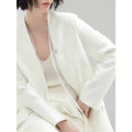 COCOBELLA_Pearl_White_Mesh_Patchwork_Slim_Fit_Office_Open_Pocket_Longsleeve_Blazers_MISSTT