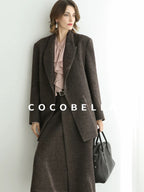 COCOBELLA Petal Pink French Ruffle Collar Button Straight Fit Women Long Sleeve Shirts