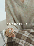 COCOBELLA Plaid High Waist Lined Patchwork Straight Ol Office Women Midi Wool Blend Skirts
