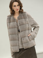 COCOBELLA Plush Faux Fur Luxury Sleeveless Straight Fit Womens Silver Blue Outerwear Vest