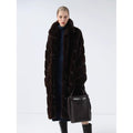 Plush Faux Fur Oversized Stand Collar Vintage Commuter Coffee Brown Coats