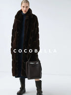 Plush Faux Fur Oversized Stand Collar Vintage Commuter Coffee Brown Coats