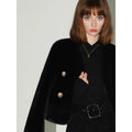 COCOBELLA_Plush_Faux_Fur_Short_V_Neck_Long_Sleeve_Ol_Workwear_Women_Black_Brown_Jackets_MISSTT