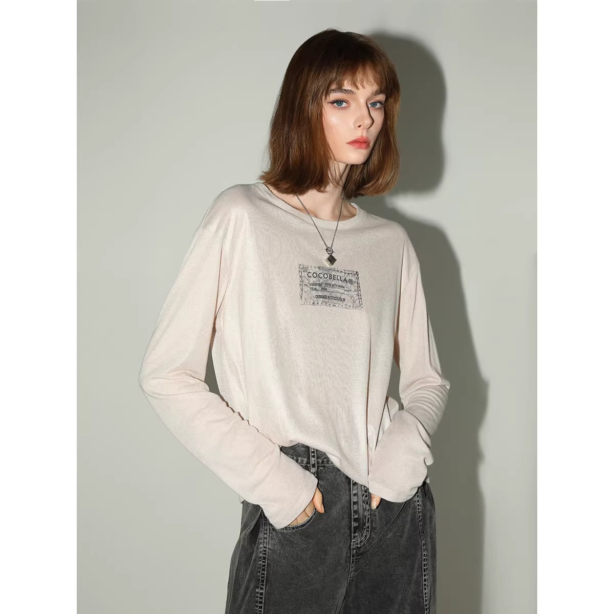 COCOBELLA_Printed_Lightweight_Casual_Straight_Fit_Long_Sleeve_Everyday_Ecru_Toffee_Shirts_MISSTT