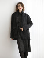 COCOBELLA Quilted Stretch Blazer Straight Office Short Padded Blazer Padded Jackets