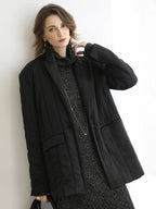 COCOBELLA Quilted Stretch Blazer Straight Office Short Padded Blazer Padded Jackets