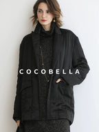 COCOBELLA Quilted Stretch Blazer Straight Office Short Padded Blazer Padded Jackets