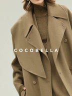COCOBELLA Refined Wool Blend V Neck Sleeveless H Line Pullover Office Sweater Dresses
