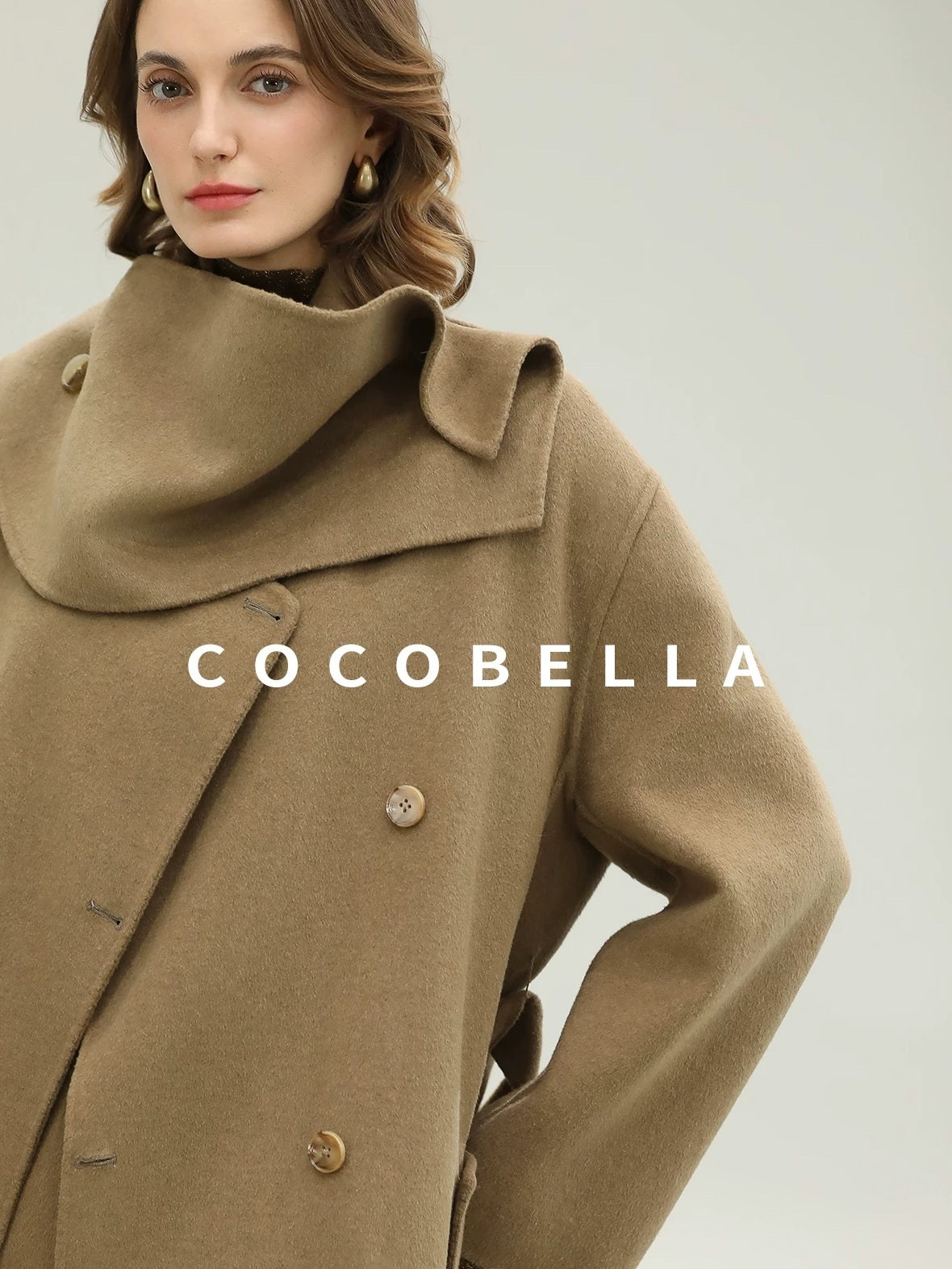 COCOBELLA Refined Wool Blend V Neck Sleeveless H Line Pullover Office Sweater Dresses