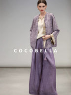 COCOBELLA Reversible Double Faced Jacquard Print Straight Cut Pockets Viscose Youth Coats