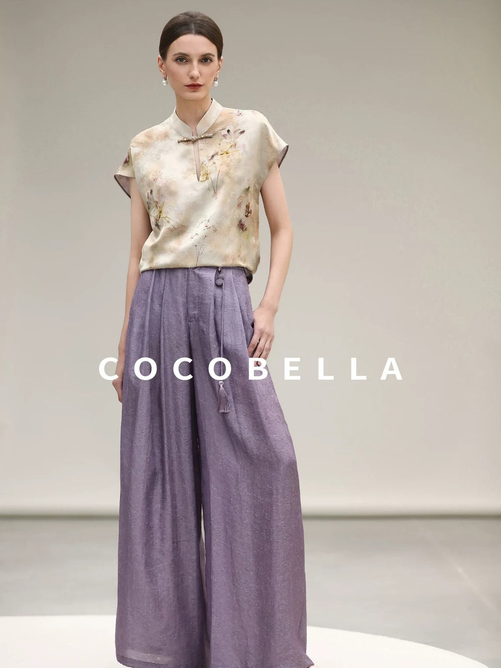 COCOBELLA Reversible Double Faced Jacquard Print Straight Cut Pockets Viscose Youth Coats