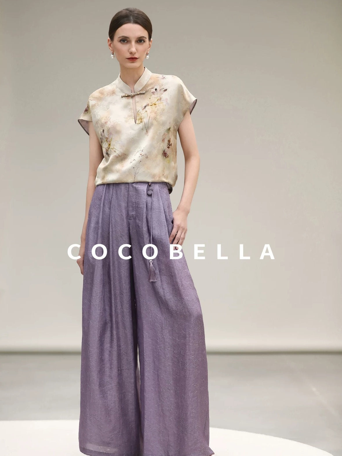 COCOBELLA Reversible Double Faced Jacquard Print Straight Cut Pockets Viscose Youth Coats