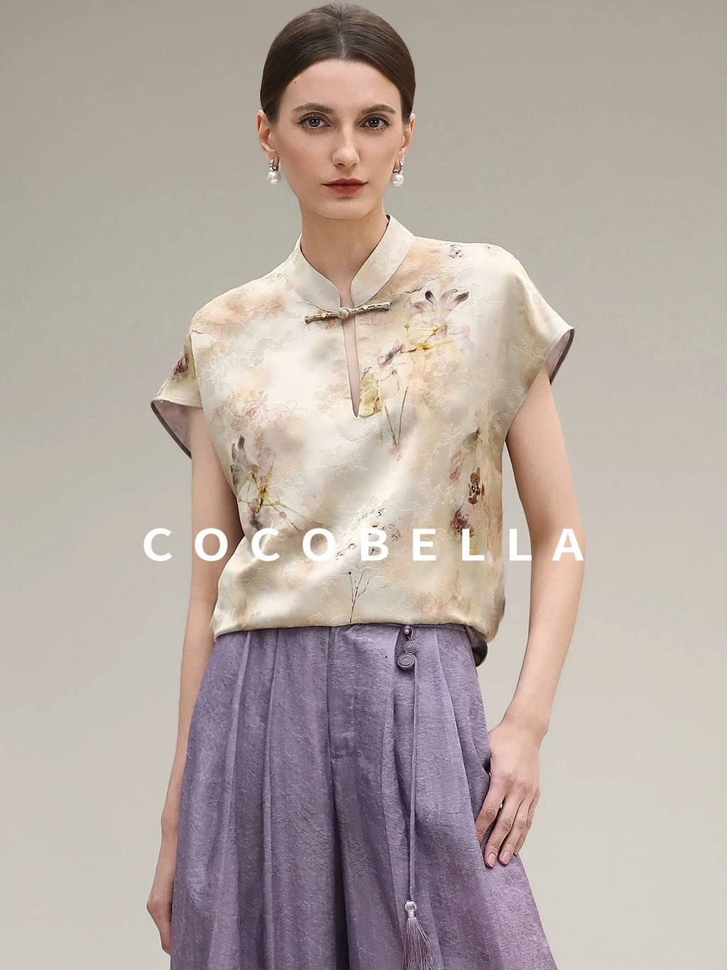 COCOBELLA Reversible Double Faced Jacquard Print Straight Cut Pockets Viscose Youth Coats