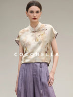 COCOBELLA Reversible Double Faced Jacquard Print Straight Cut Pockets Viscose Youth Coats