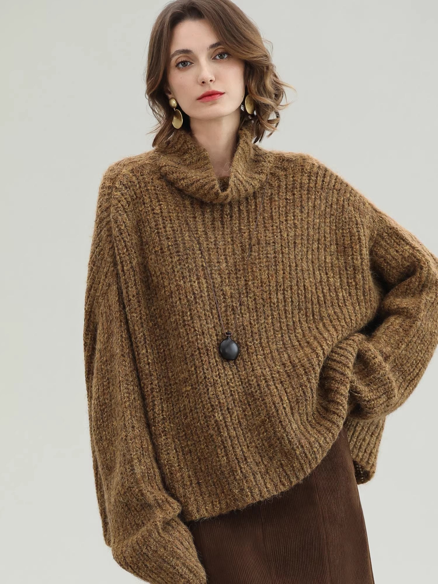 COCOBELLA_Reversible_Wool_Blend_Plaid_British_Straight_Cut_Women_Tailored_Mid_Length_Coats_MISSTT
