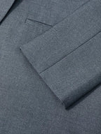 COCOBELLA Sculpted Tailoring Straight Collarless Single Button Pockets Women Office Blazers