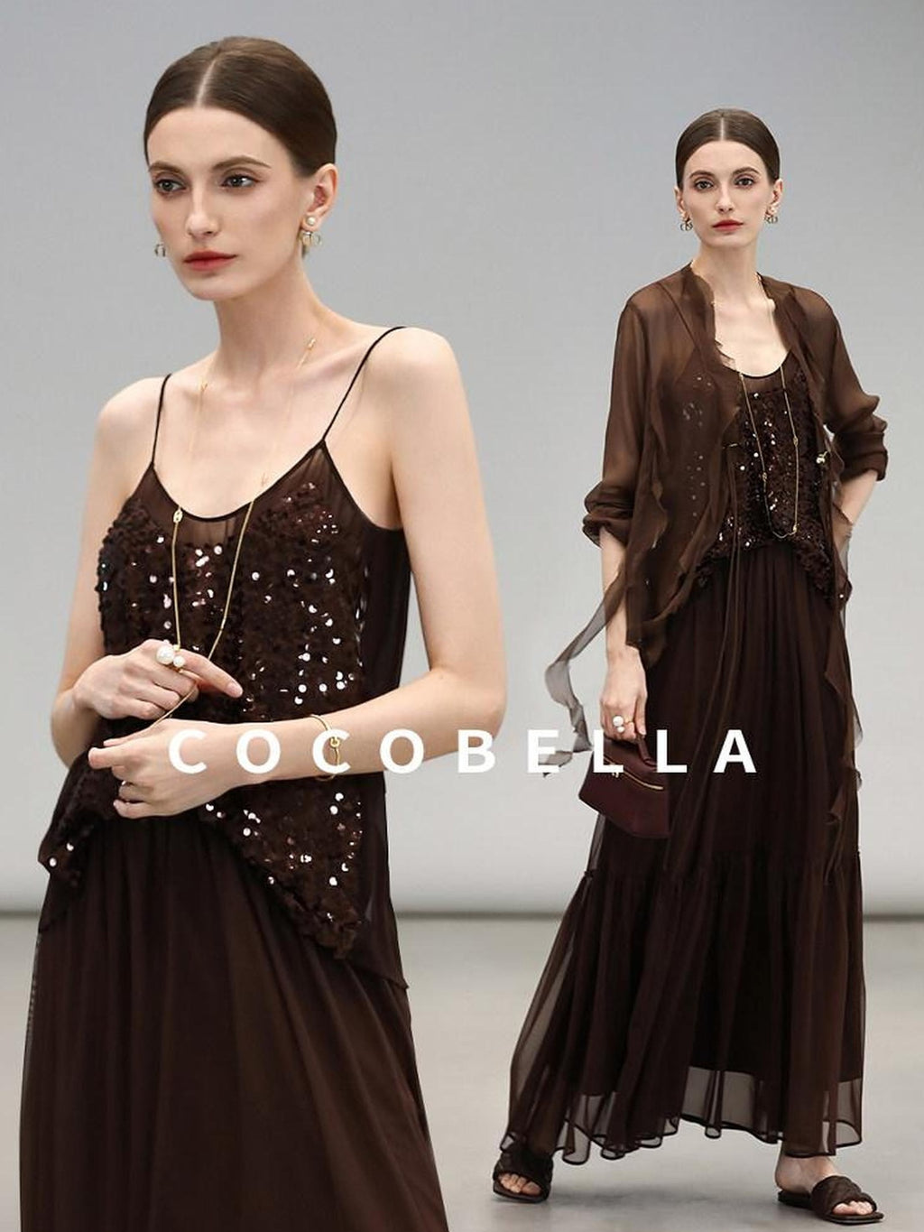 COCOBELLA Sequin Embroidered Casual Straight Patchwork Sleeveless Women Tank Tops