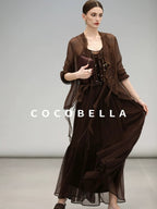 COCOBELLA Sequin Embroidered Casual Straight Patchwork Sleeveless Women Tank Tops