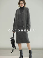 COCOBELLA Sequin Oversized Knit Cardigan Workwear Button Front Women Sweater