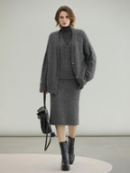 COCOBELLA Sequin Oversized Knit Cardigan Workwear Button Front Women Sweater