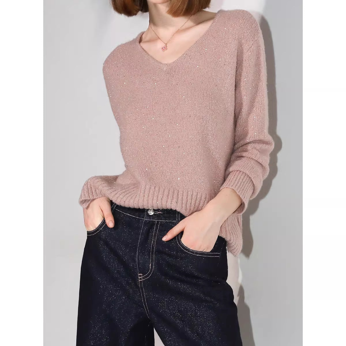 COCOBELLA_Shimmer_Knit_Straight_H_Line_Mid_Waist_Women_Commuter_Office_Casual_Skirts_MISSTT
