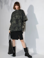 COCOBELLA Shimmer Print Slim Fit Turtleneck Long Sleeve Office Commute Shirts