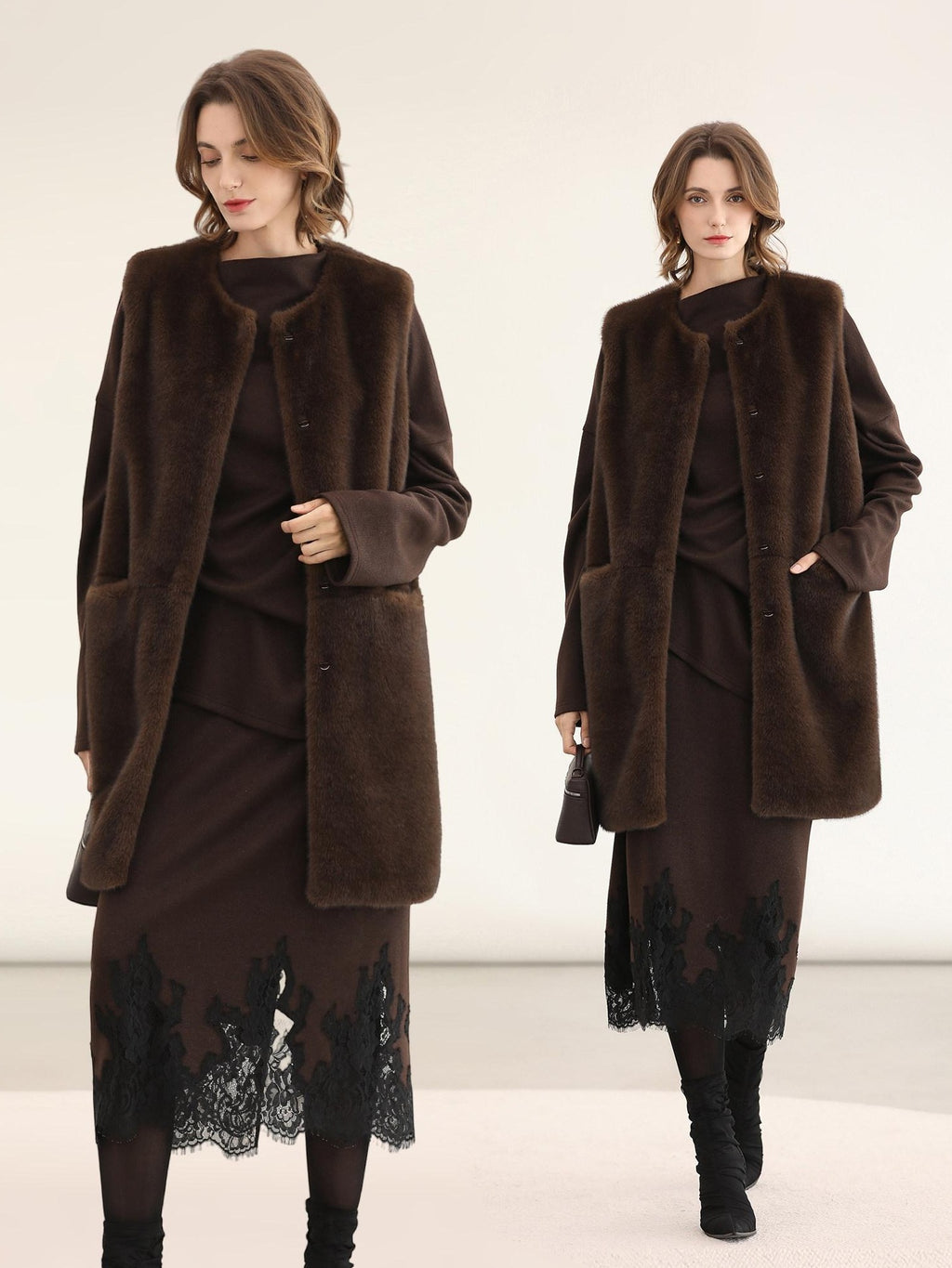 COCOBELLA Shimmer Pullover Relaxed Fit Boat Neck Office Women Mocha Viscose Blend Sweater