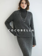 Shimmer Sequin Straight Cut Office V Neck Knit Classic Sweater