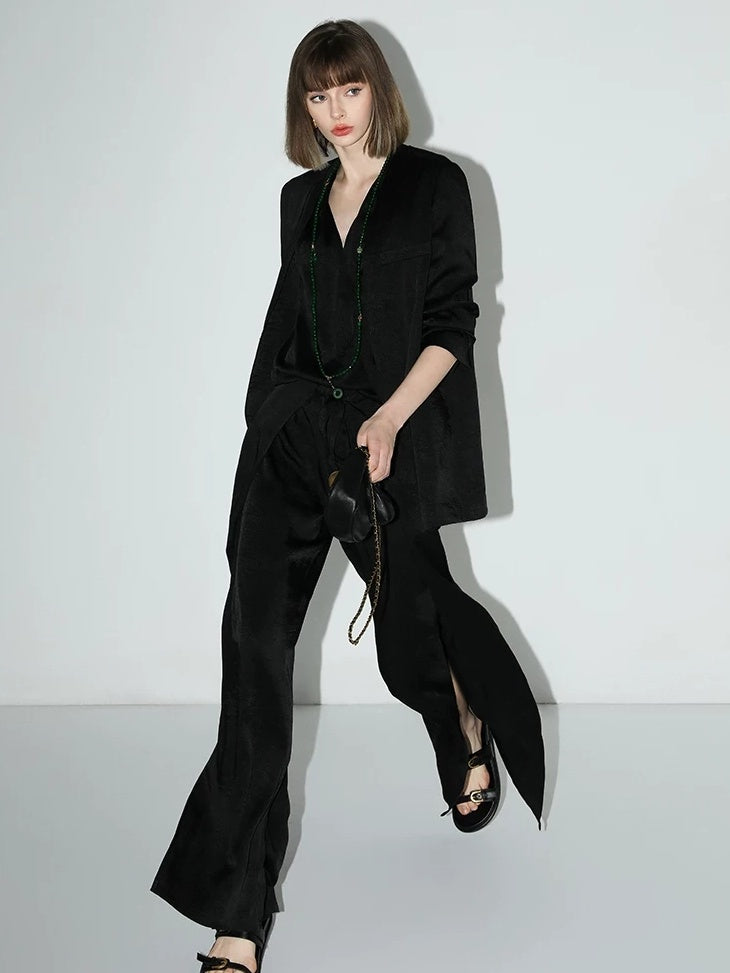 COCOBELLA Slim Tailored Office Blazer And Trousers Two Piece Elegant Women Blazer Suit Set
