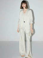 COCOBELLA Slim Tailored Office Blazer And Trousers Two Piece Elegant Women Blazer Suit Set
