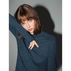 COCOBELLA_Soft_100%_Lambswool_Minimalist_Slim_Fit_Women_Half_High_Crewneck_Knit_Sweater_MISSTT