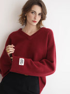 COCOBELLA_Soft_Acrylic_Blend_Loose_Fit_V_Neck_Womens_Office_Classic_Solid_Knit_Sweater_MISSTT