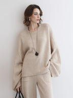 COCOBELLA_Soft_Acrylic_Blend_Sweet_Loose_Ruched_Detail_Women_Crew_Neck_Knit_Sweater_MISSTT