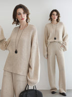 COCOBELLA Soft Acrylic Blend Sweet Loose Ruched Detail Women Crew Neck Knit Sweater