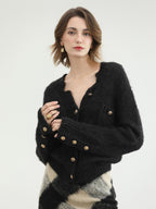 COCOBELLA Soft Acrylic Wool Blend Straight Fit Buttoned Office Cardigan Women Knit Sweater