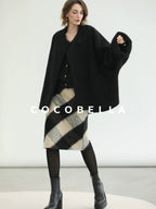 COCOBELLA Soft Acrylic Wool Blend Straight Fit Buttoned Office Cardigan Women Knit Sweater