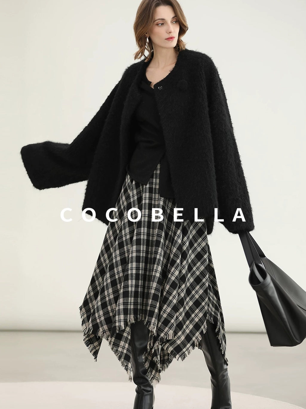 COCOBELLA Soft Asymmetric Button Cardigan Office Regular Fit Women Viscose Solid Tops