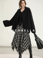 COCOBELLA Soft Asymmetric Button Cardigan Office Regular Fit Women Viscose Solid Tops