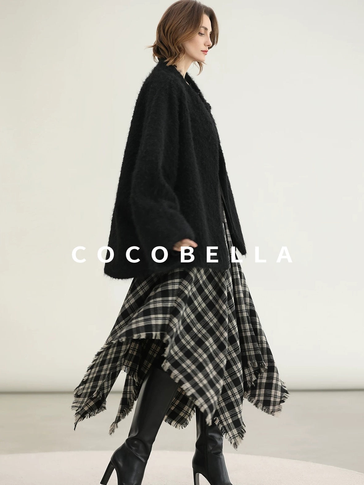 COCOBELLA Soft Asymmetric Button Cardigan Office Regular Fit Women Viscose Solid Tops