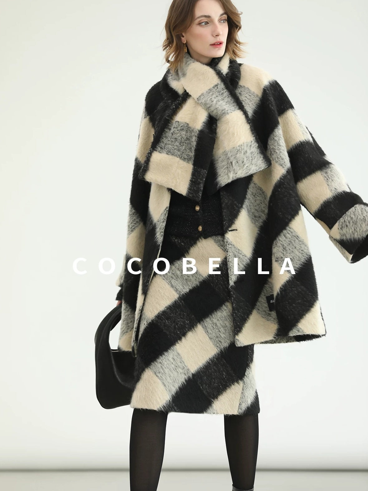 COCOBELLA Soft Brushed Polyester Back Slit Side Zipper Midi Straight Women Skirts