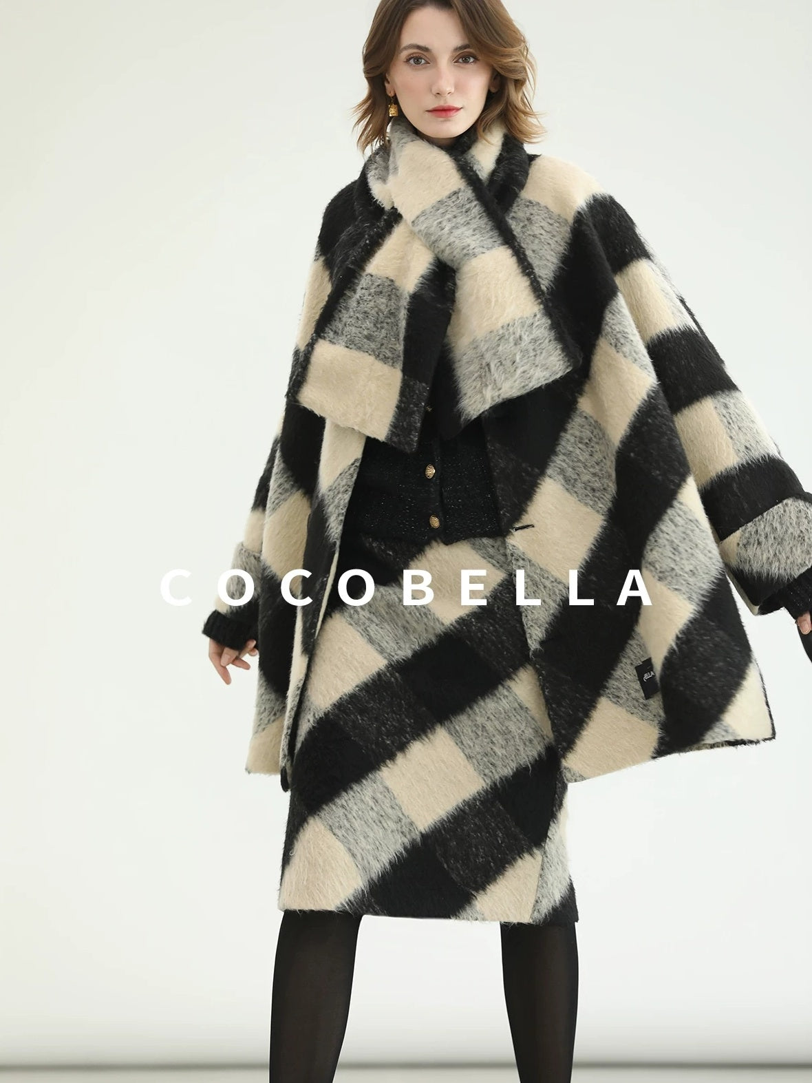 COCOBELLA Soft Brushed Polyester Back Slit Side Zipper Midi Straight Women Skirts