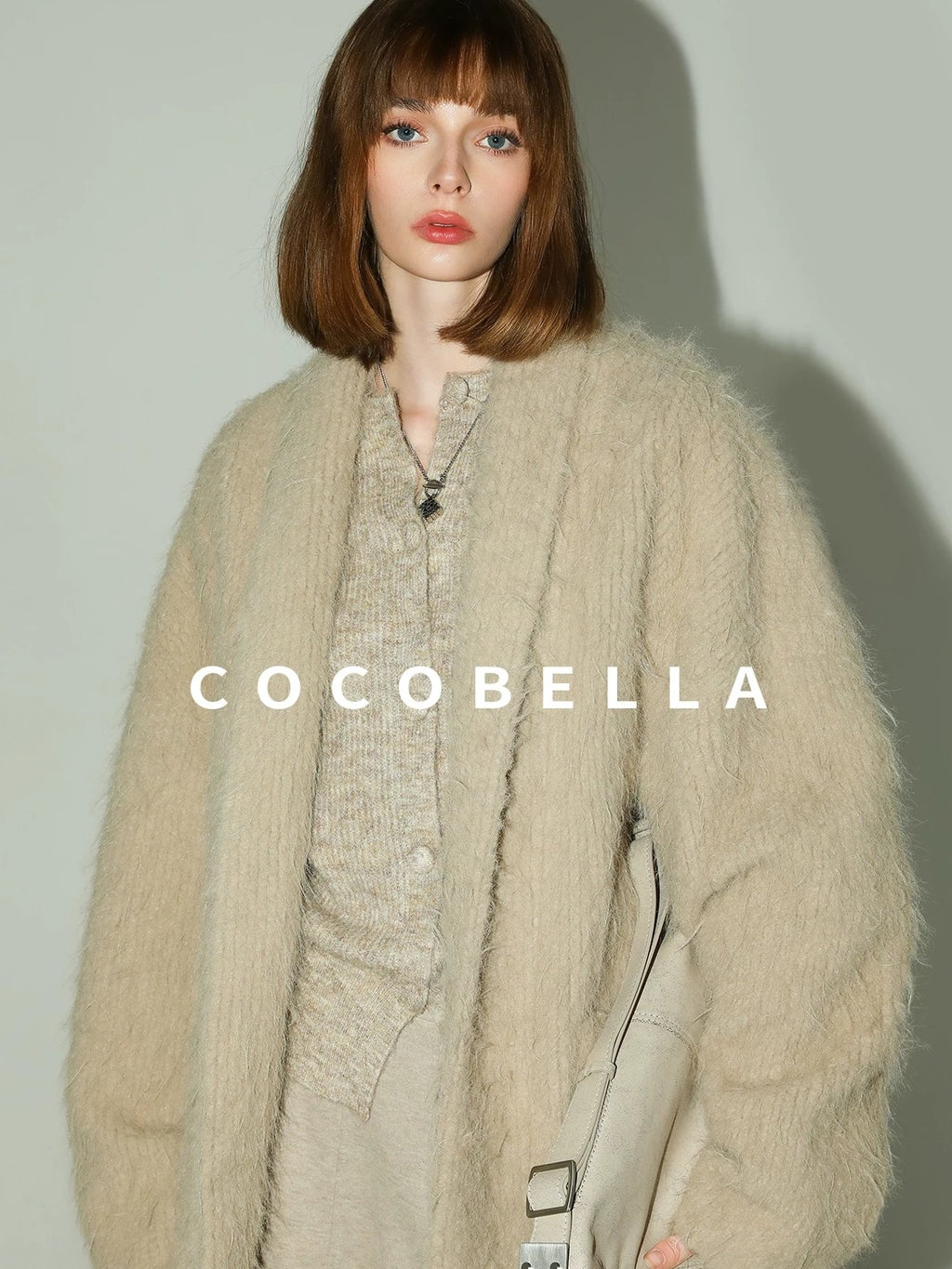 COCOBELLA Soft Buttoned Straight Fit Casual Round Neck Long Sleeve Women Knit Sweater