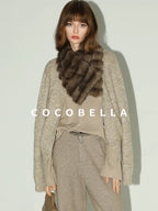 COCOBELLA Soft Buttoned Straight Fit Casual Round Neck Long Sleeve Women Knit Sweater